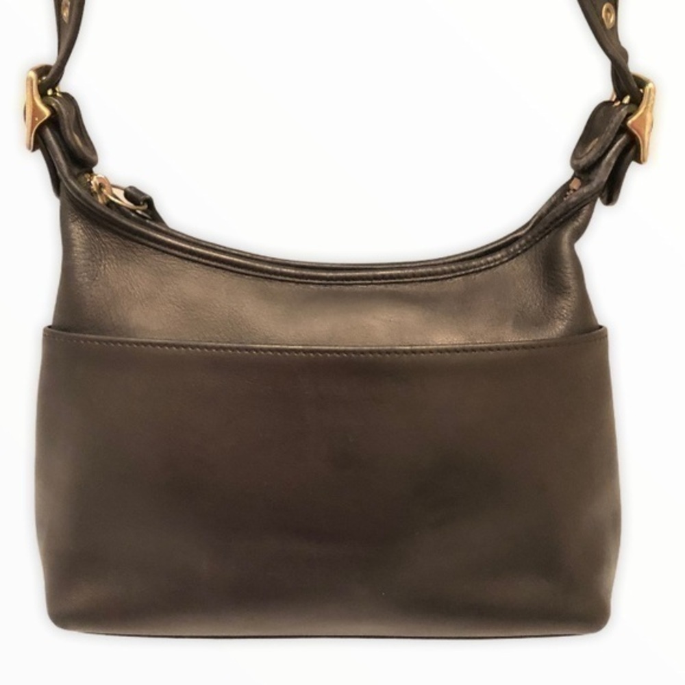 Coach vintage black leather shoulder bag